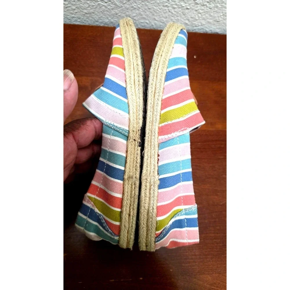Coach‎ Women's Striped Canvas Espadrilles Slip-On Shoes Multicolor Size 6B